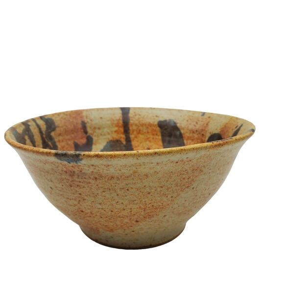 Handmade Ceramic Bowl Studio Art Pottery Stoneware Earthy Artisan Rustic Decor - Picture 5 of 8